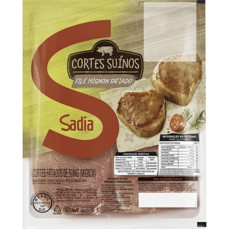 Medalhão de Filé Mignon Suíno Sadia Cong Preço por quilo no pct