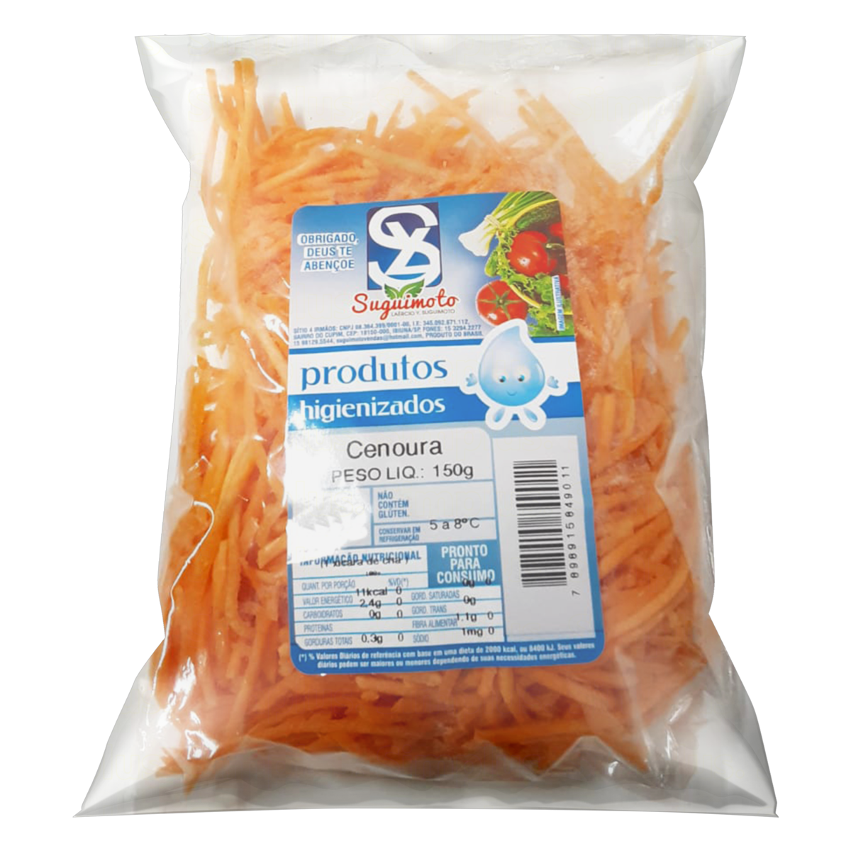 Cenoura Higienizada Suguimoto 150g