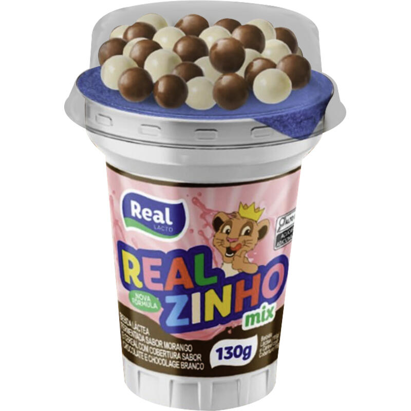 Bebida Láctea Real Lacto Morango com Cereal Chocolate 130g