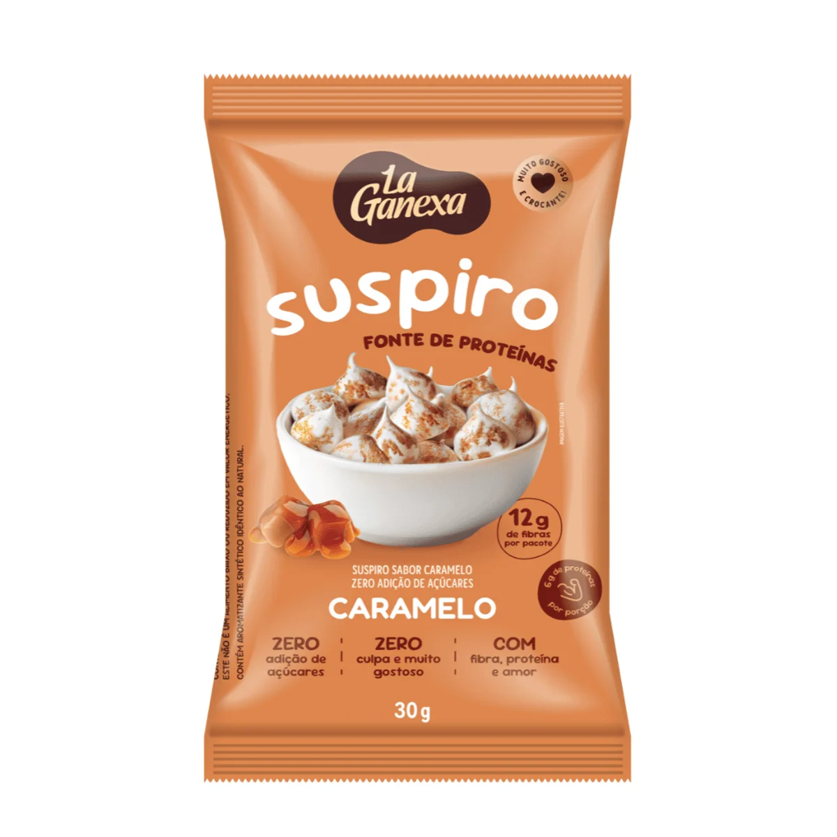Suspiro Sabor Caramelo La Ganexa 30g