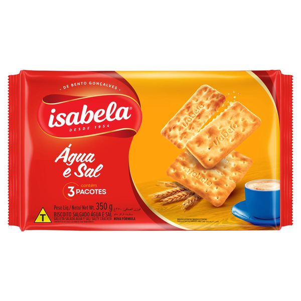 Biscoito Isabela 350g - Água e Sal