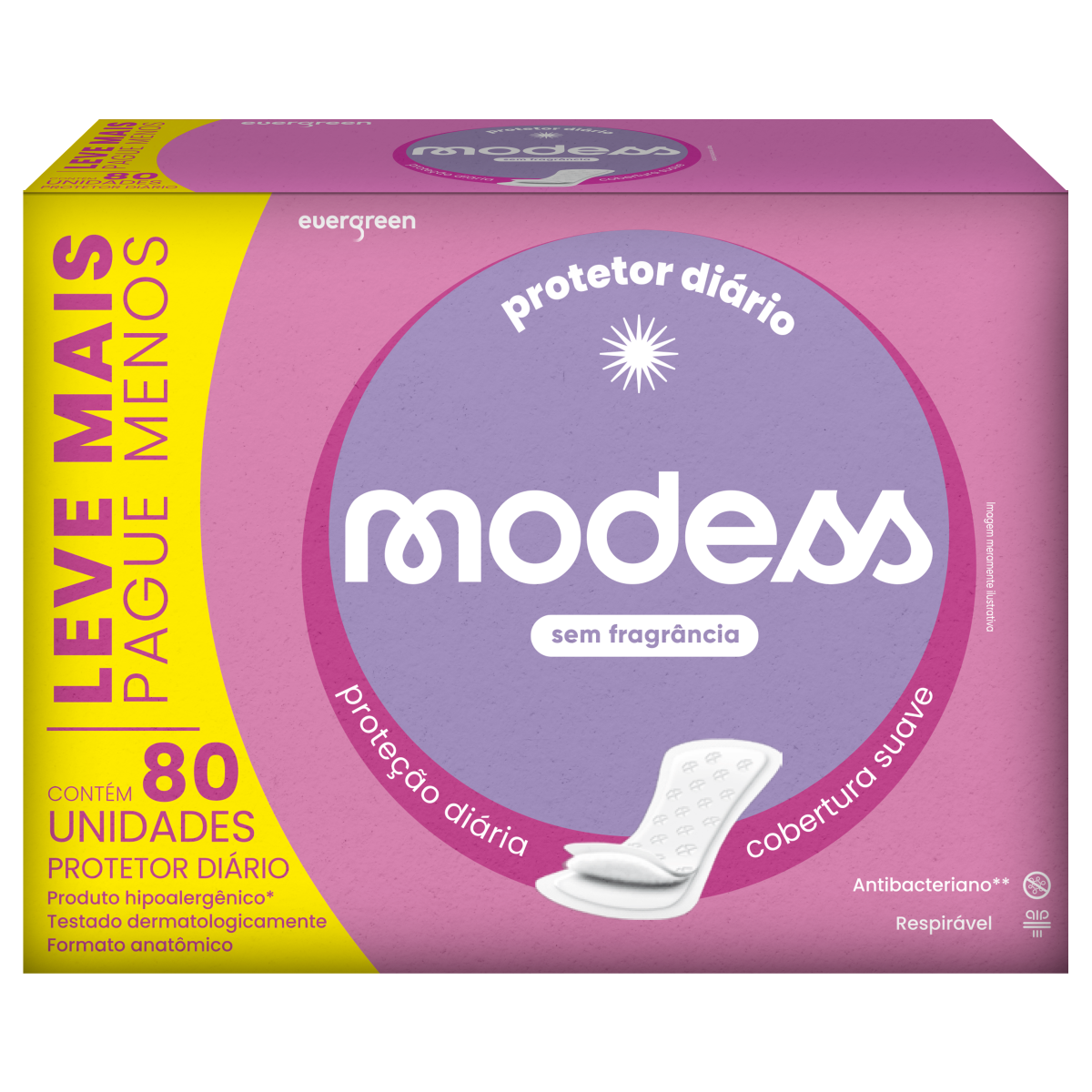 Absorvente Protetor Diário Modess 80 Unidades