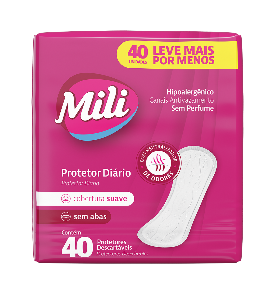 Absorv Protetor Diario Mili 12x40