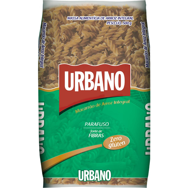 Massa de Arroz URBANO Integral Parafuso Sem Glúten 500g