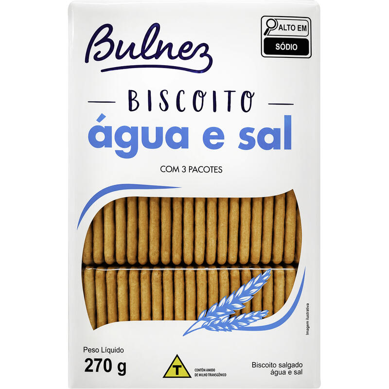 Biscoito Bulnez Água e Sal 270g