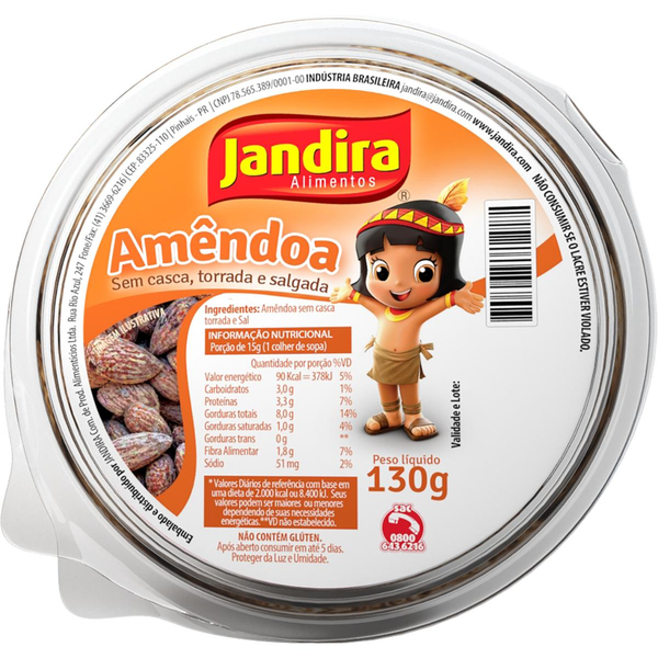 Amêndoa Jandira 130g - Torrada/ Salgada