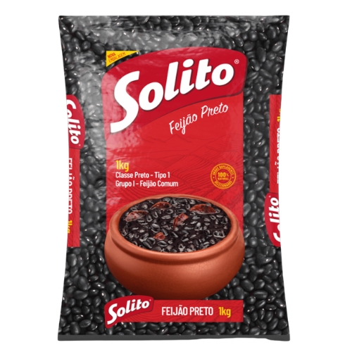 Feijão Preto Tipo 1 Solito Pacote 1kg