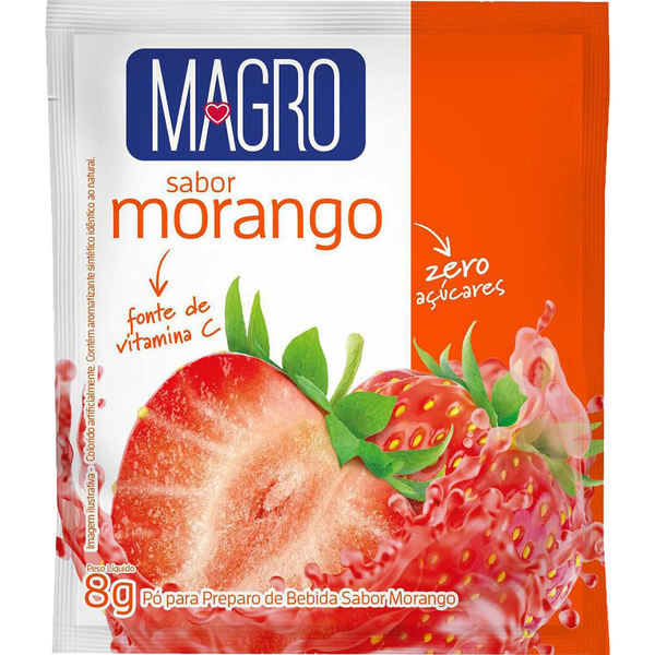 Refresco Magro Zero Açucares Morango 8g