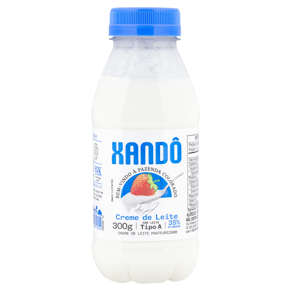 Creme de Leite Pasteurizado Xandô Frasco 300g