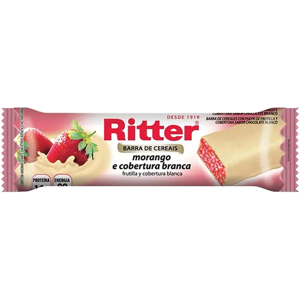 Barra de Cereal Ritter 20g - Morango/ Chocolate Branco