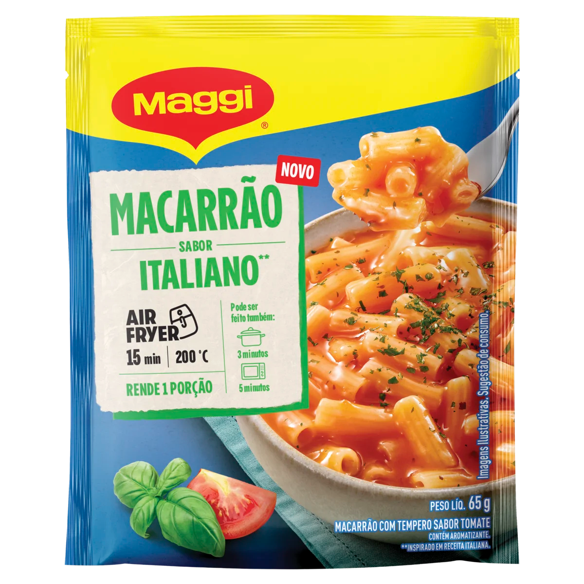 Macarrão Italiano Maggi Sabor Tomate Pacote 65g