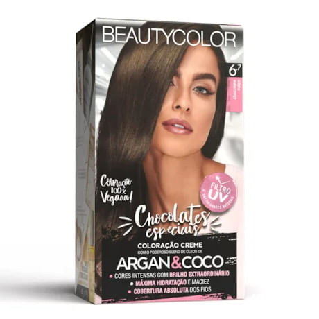 Coloração de Cabelo BEAUTYCOLOR Cores Chocolate Suíço 6.7