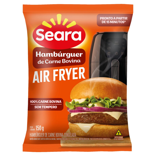 Hambúrguer de Carne Bovina Seara Air Fryer Pacote 150g