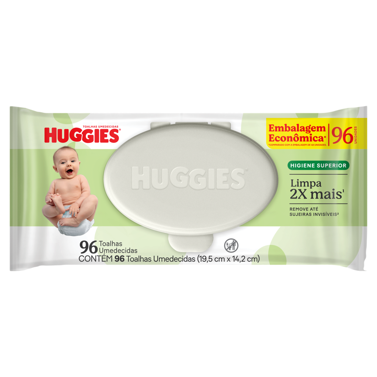 Toalha Umedecida Disney Baby Huggies Max Clean Pacote 96 Unidades Embalagem Econômica