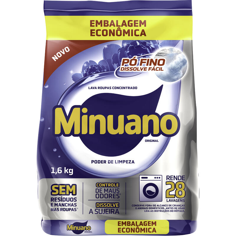 Lava Roupas em Pó Minuano Azul 1,6kg