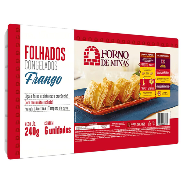 Folhados Forno de Minas Frango 240g