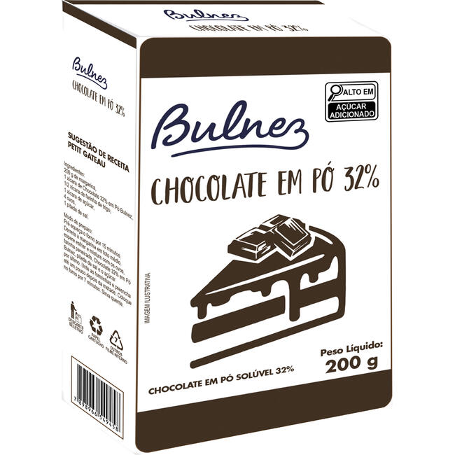 Chocolate em Pó Bulnez 32% Cacau 200g