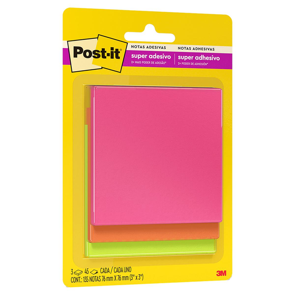 Bloco Adesivo Post-it 3M 45 Folhas - Cascata