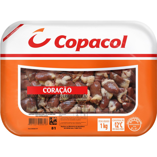 Coração de Frango Copacol 1kg - Congelado
