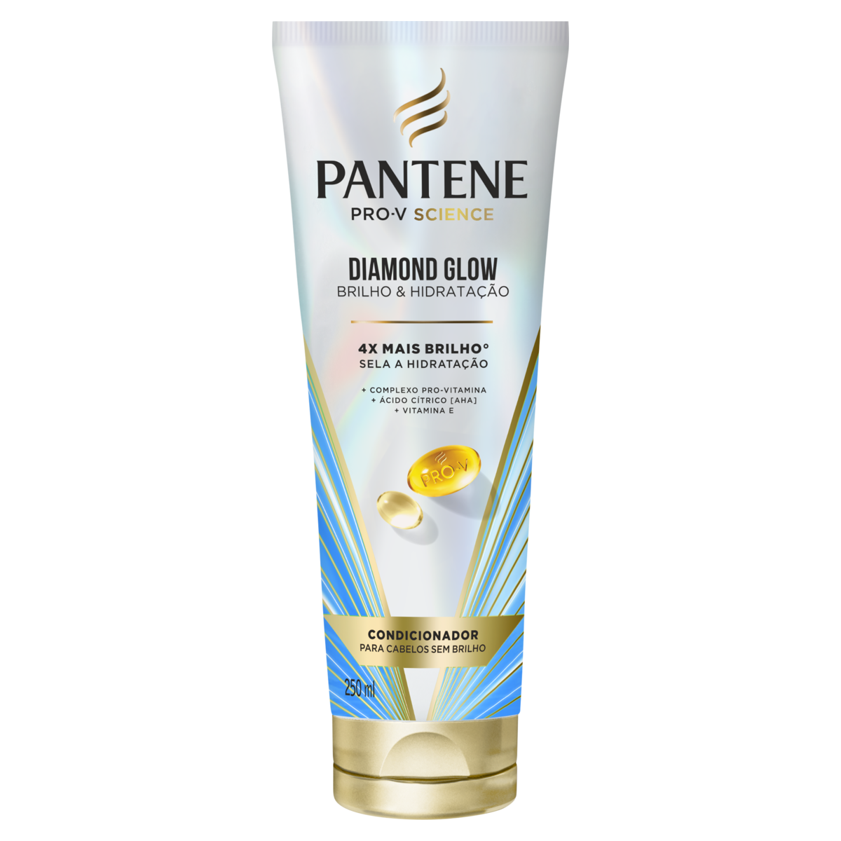 Condicionador Pantene Diamond Glow Brilho & Hidratação Bisnaga 250ml