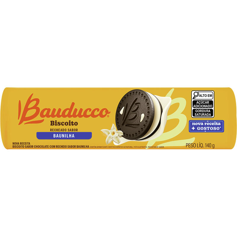 Biscoito Recheado Bauducco Baunilha 140g
