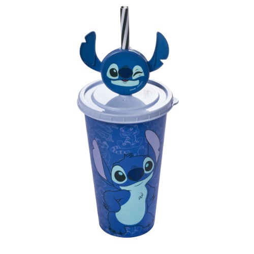 Copo Plasutil Com Orelha Stitch 500ml