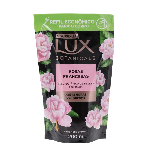 Sabonete Líquido Lux 200ml - Botanicals - Rosas Francesas - Refil - Sachê