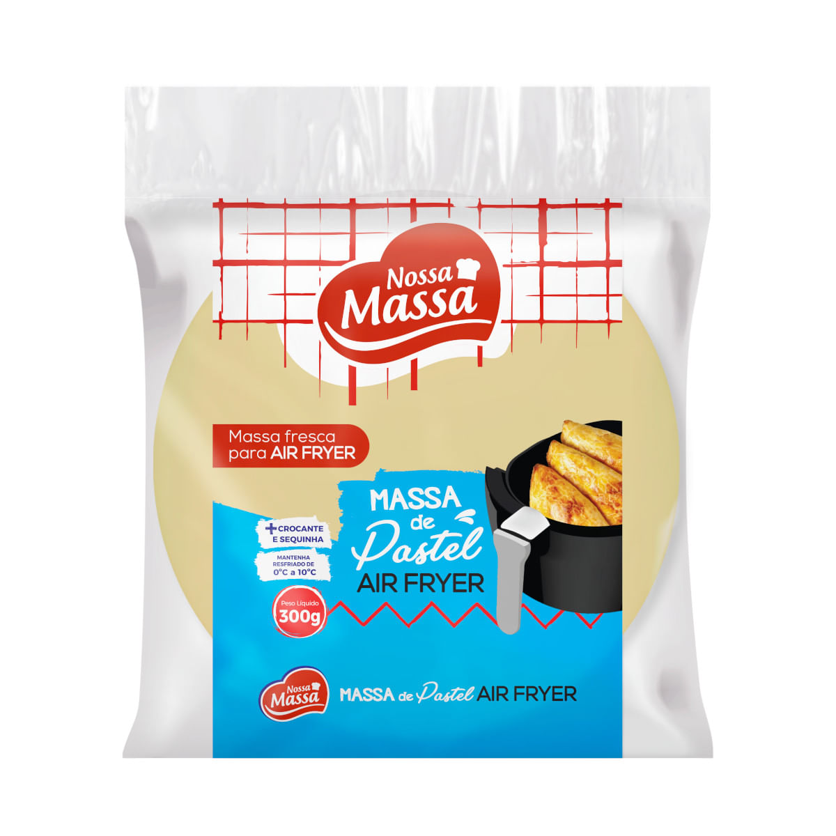 Massa de Pastel NOSSA MASSA Air Fryer Resfriado 300g