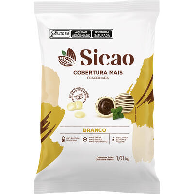 Cobertura de Chocolate em Gotas Sicao Mais Branco 1,01kg