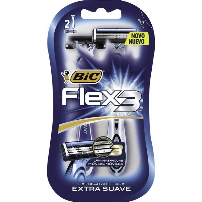 Aparelho de Barbear Bic Flex 3 Azul 2 un