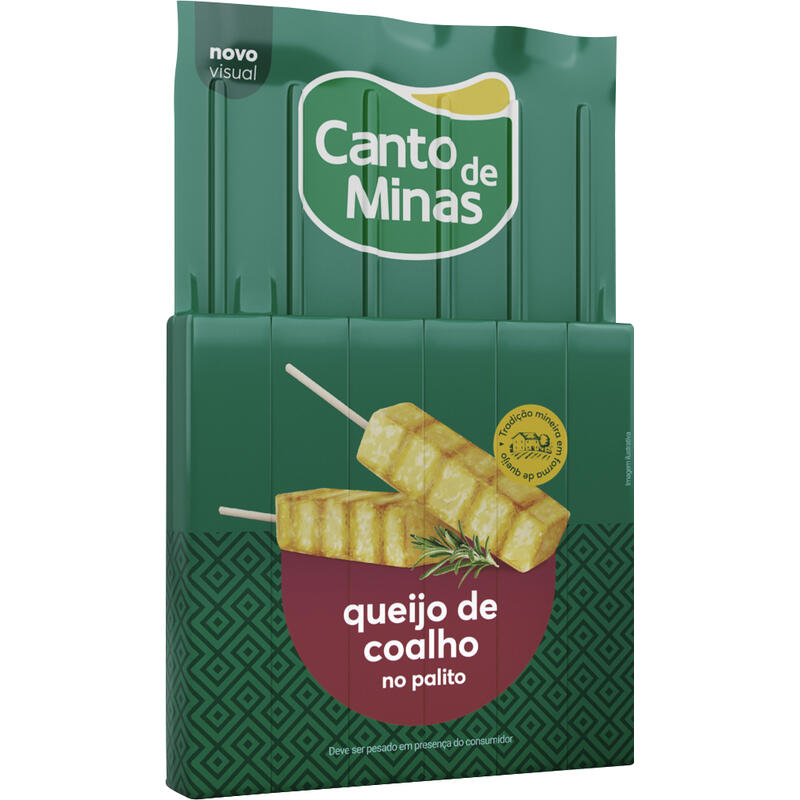 Espeto de Queijo Coalho Canto de Minas Preço por quilo no pacote