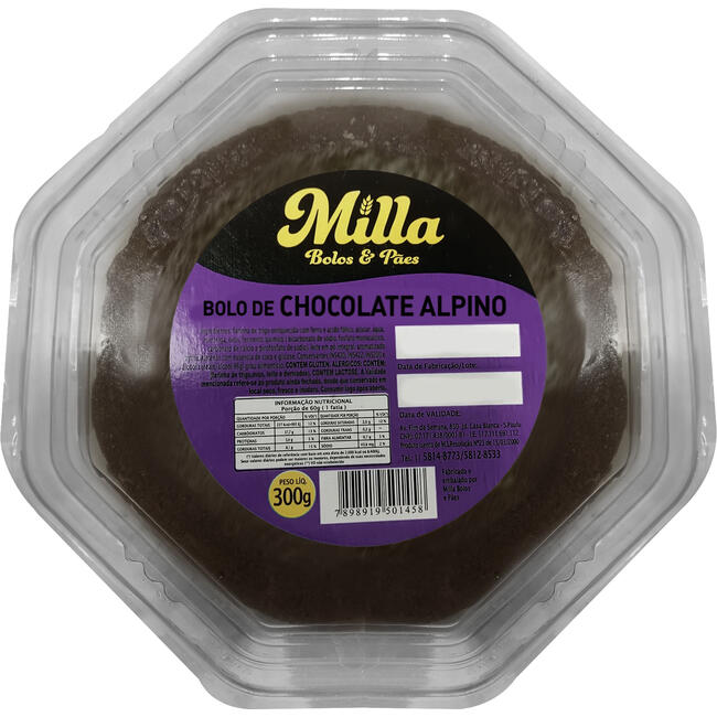 Bolo Milla Chocolate Alpino 300g