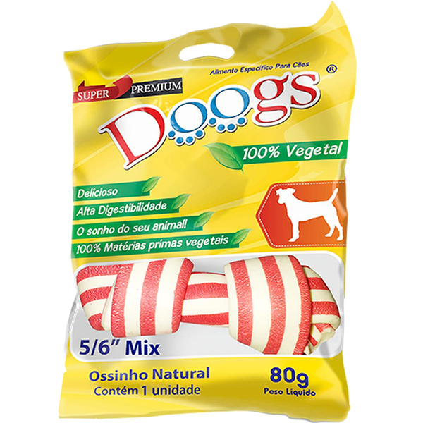 Osso Natural Doogs 80g - Vegetal - 5/ 6 - Colorido