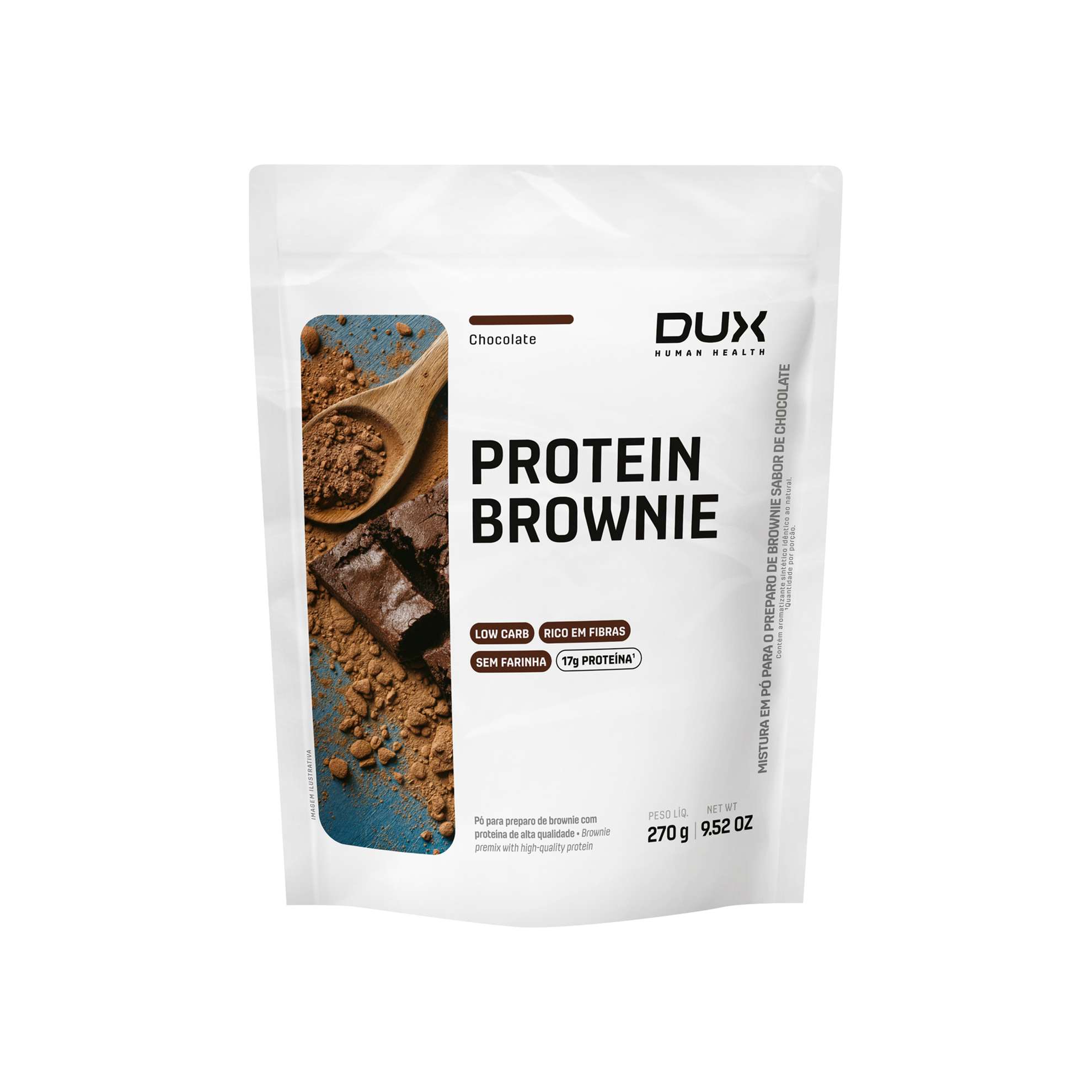 Mistura Protein Brownie Chocolate 17g Proteínas Dux 270g