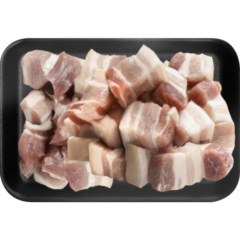 Carne Suína em Cubos Barriga Resf Preço por quilo na bandeja