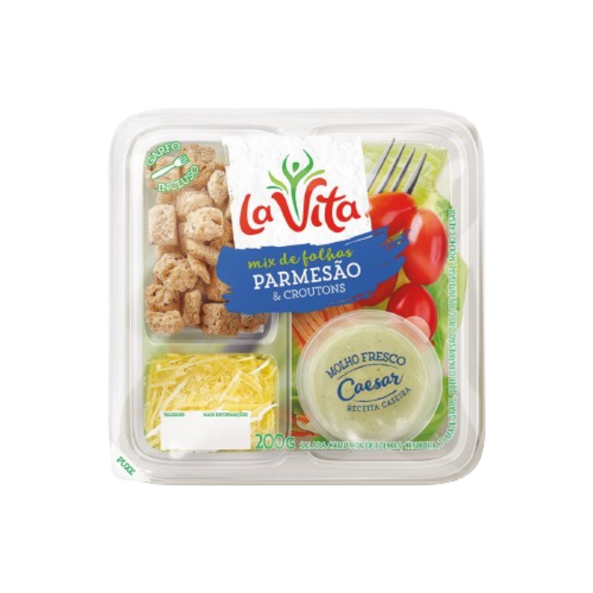 Mix De Folhas Parmesão E Croutons La Vita 200G