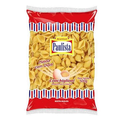 Macarrão Com Ovos Paulista Conchiglie 500g
