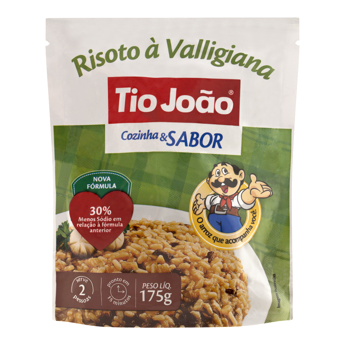 Risoto à Valligiana Cozinha e Sabor TIO JOÃO Pacote 175g