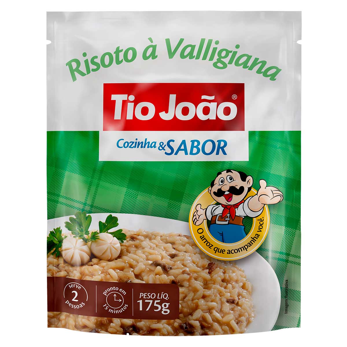 Risoto à Valligiana Cozinha e Sabor TIO JOÃO Pacote 175g