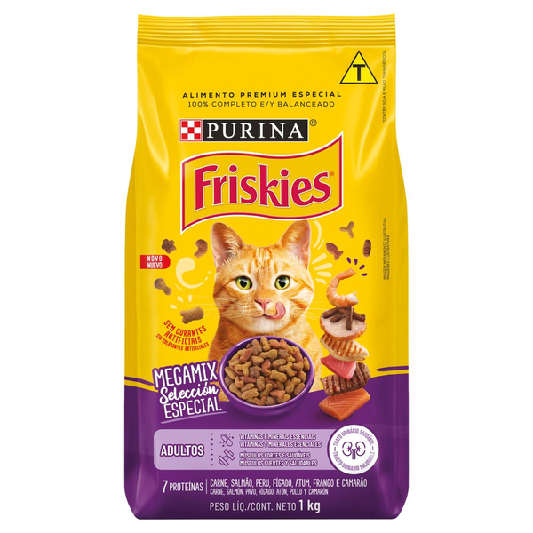 Ração para Gatos Adultos Friskies Megamix 1kg