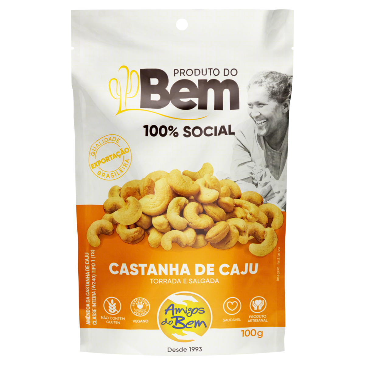 Castanha de Caju AMIGOS DO BEM 100g