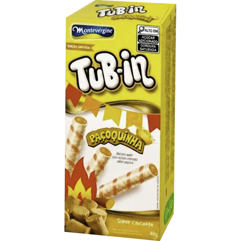 Biscoito Montevérgine Tub-in Paçoquinha 48g