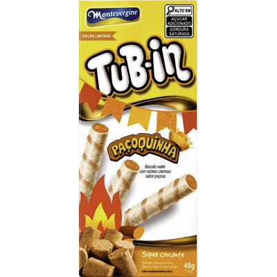Biscoito Montevérgine Tub-in Paçoquinha 48g