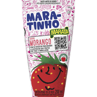 Refresco Líquido Mara-tinho Morango 200ml