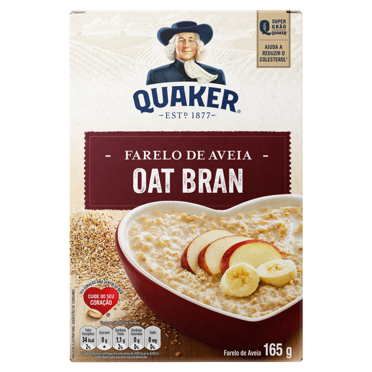 Farelo de Aveia Quaker Oat Bran 165g