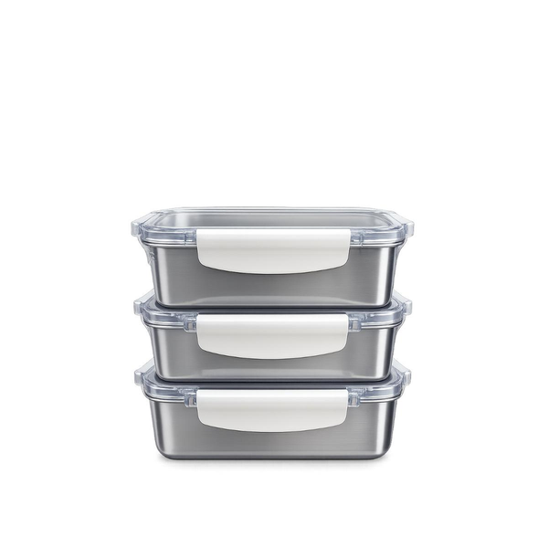 Pote Tocatta 600ml - Para Micro-ondas - Com Abas - Inox
