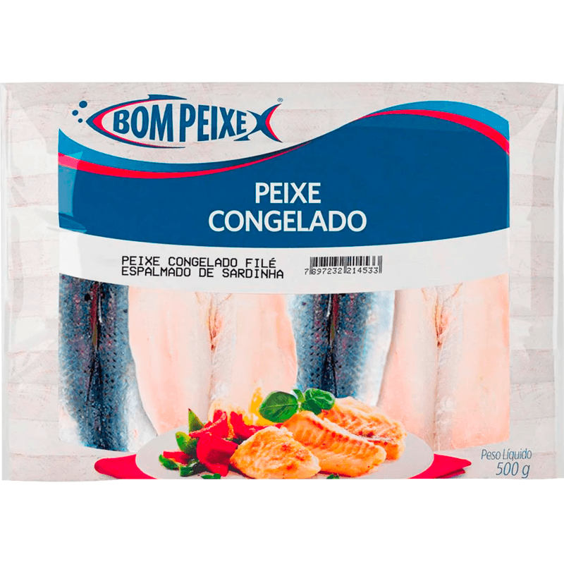 Filé de Peixe Sardinha Bom Peixe Congelado 500g