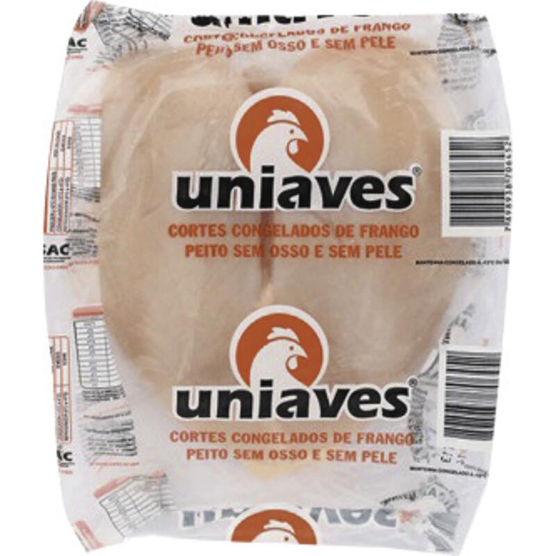 Peito de Frango Uniaves Sem osso Cong Preço por quilo no pct