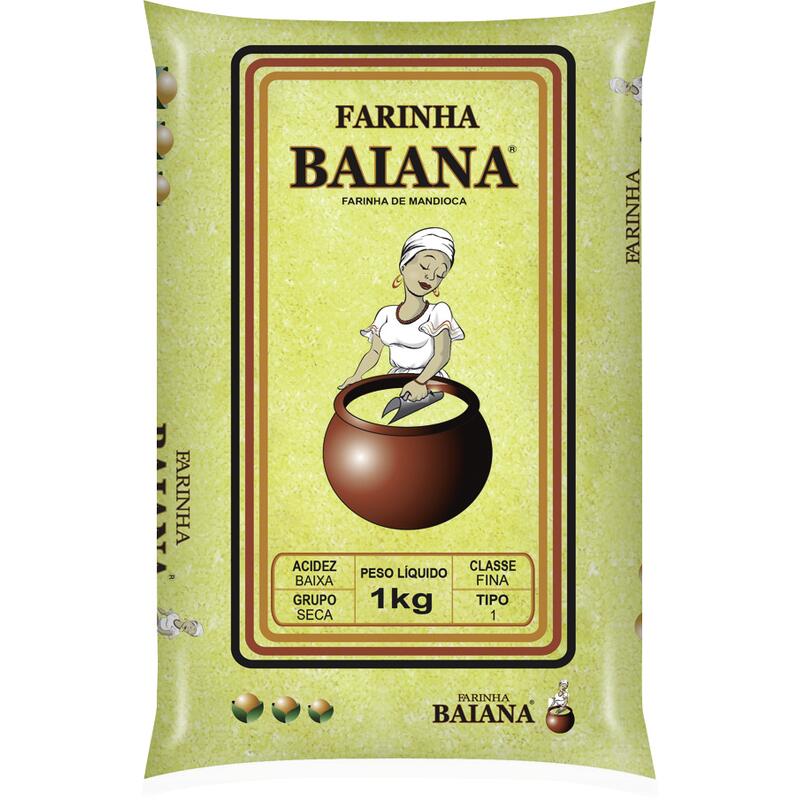 Farinha de Mandioca Baiana Fina amarela 1kg