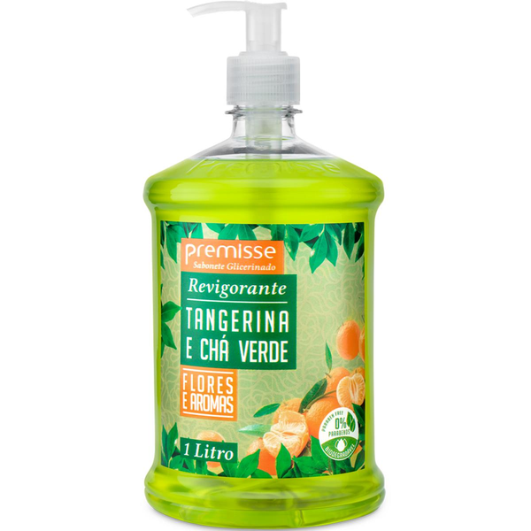 Sabonete Líquido Premisse 1 Litro - Tangerina e Chá-Verde - Pump